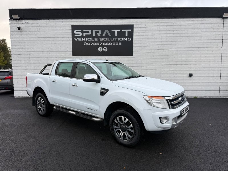 White Ford Ranger 2.2 TDCi Limited 1 Super Pickup Extended Cab 4dr Diesel Manual 4WD Euro 5 150 ps